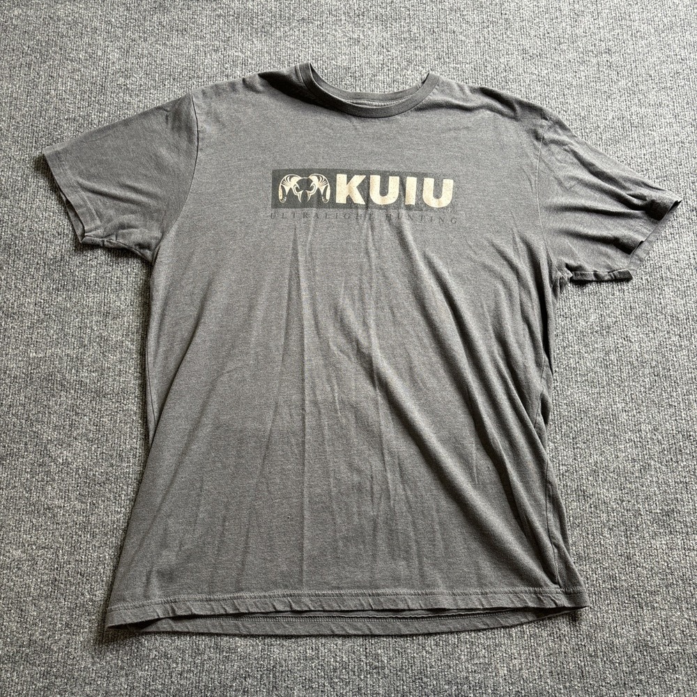 KUIU Ultralight Hunting T-Shirt Men's Size XL Dark Gray Graphic Tee Logo